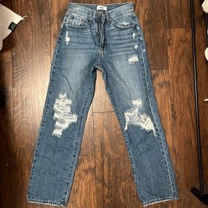 Wide Leg Ripped Jeans